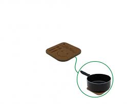 Miếng lót nồi bằng gỗ sồi dáng vuông - Hàng Nhật nội địa
