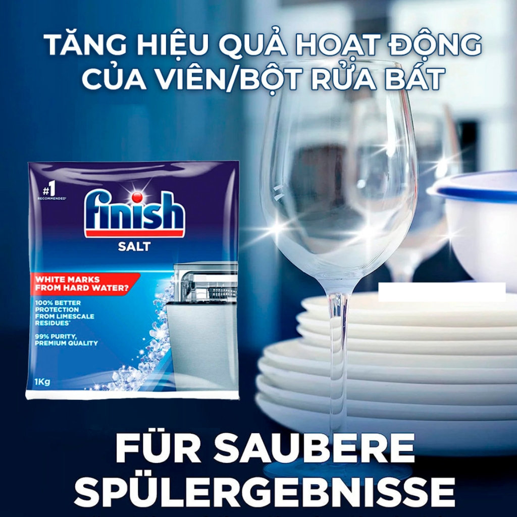 Muối Rửa Chén Bát Finish 1kg