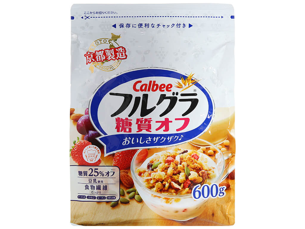 Ngũ cốc Calbee màu trắng giảm 30% đường 600gr - Hàng Nhật nội địa