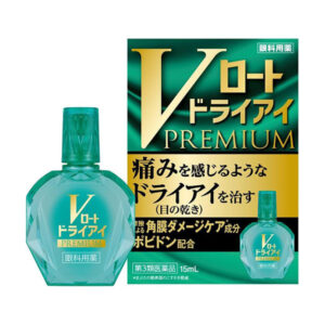 Nước nhỏ mắt Rohto V-Premium màu xanh lá trị khô mắt, ngứa, cộm mắt 15ml - Hàng Nhật chính hãng