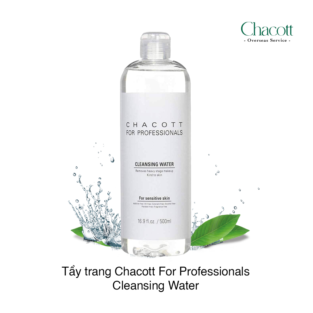 Nước tẩy trang Chacott for Professionals Cleansing Water 500ml - Hàng Nhật nội địa