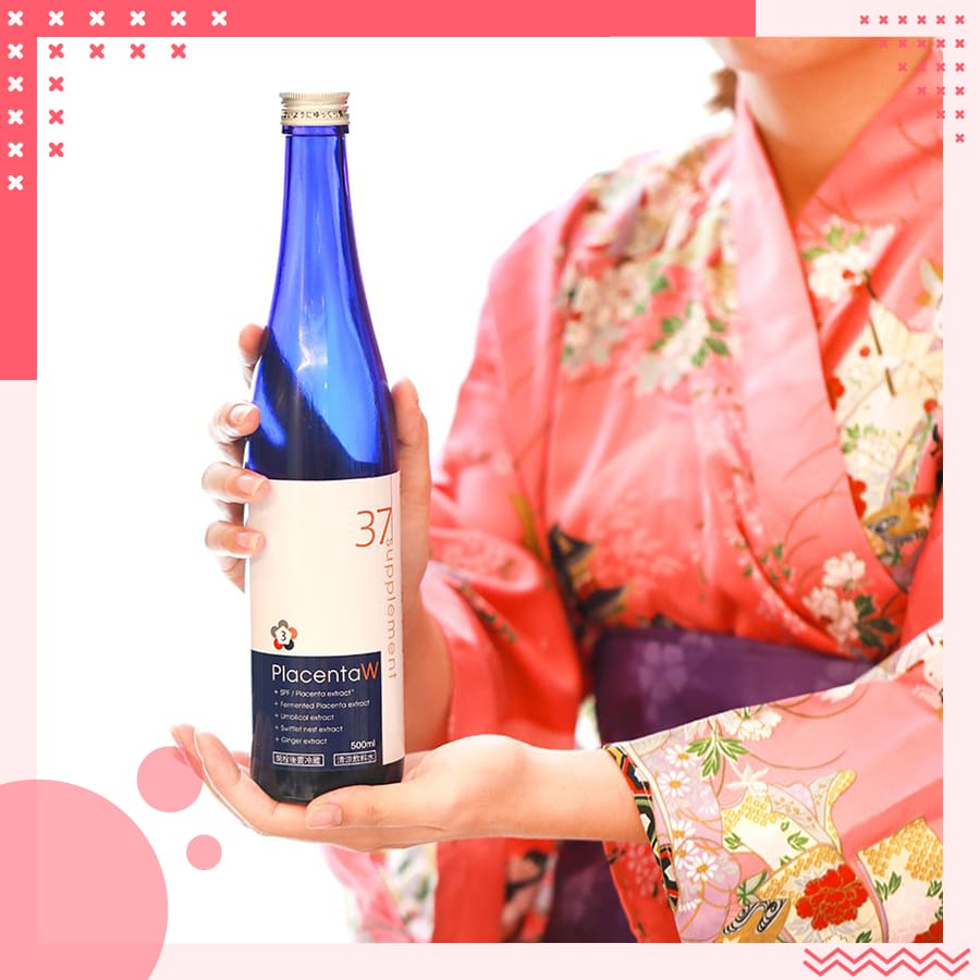 Nước Uống Nhau Thai 37SP Placenta W 500ml Sakura - Hàng Nhật nội địa
