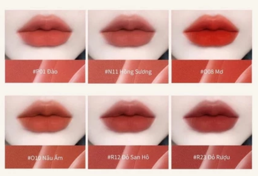 CHANDO- Son Kem Lì Mịn Như Nhung Velvet Matte Liquid Lip Cream Màu R12 ( Đỏ San Hô) - Hàng Nhật nội địa