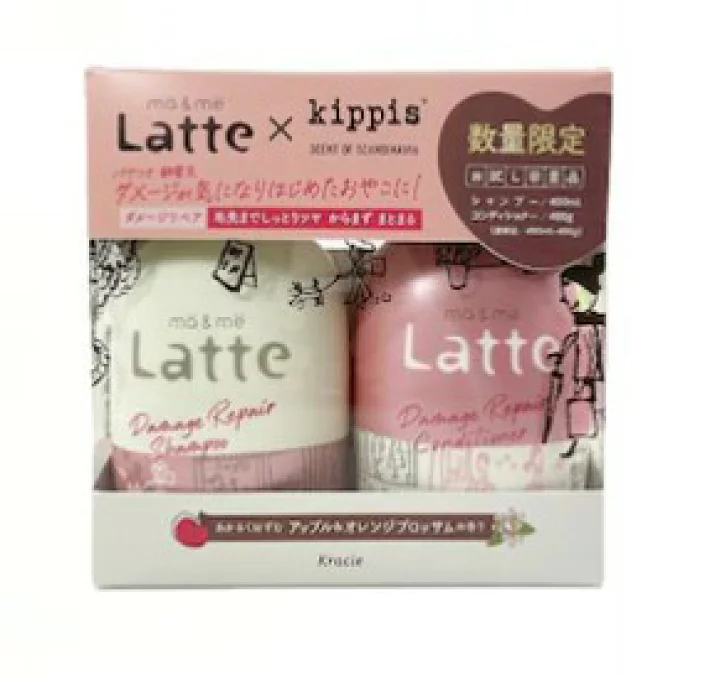 Set dầu gội xả Latte cho mẹ và bé hương hoa nhài táo 400ml x 2 - Hàng Nhật nội địa
