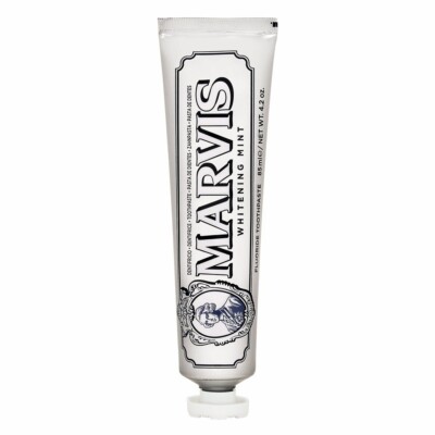 ( Ý) Kem Đánh Răng MARVIS Whitening Mint Màu Trắng 85ml ( Chứa Tinh Chất Trắng Răng)