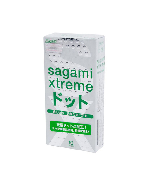 Bao cao su Sagami Xtreme White loại gân gai 0.03 - 10 chiếc - Hàng Nhật nội địa