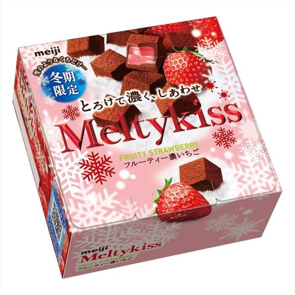 Socola tươi Meiji Melty Kiss Premium nhân dâu tây - Hàng Nhật nội địa