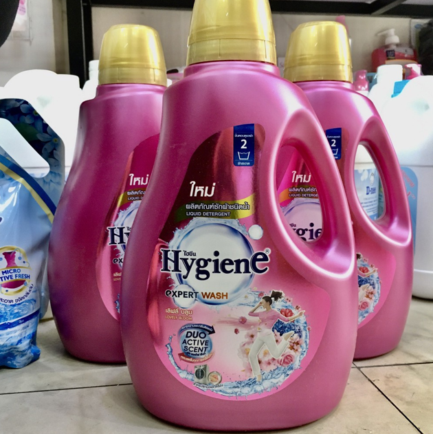 ( Thái Lan) Nước giặt đậm đặc Hygiene Expent Wash màu hồng dạng chai 2800ml