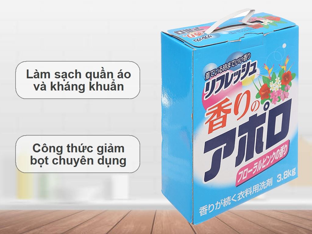 Bột giặt hương hoa Kaori No Applo 3,8kg - Hàng Nhật nội địa