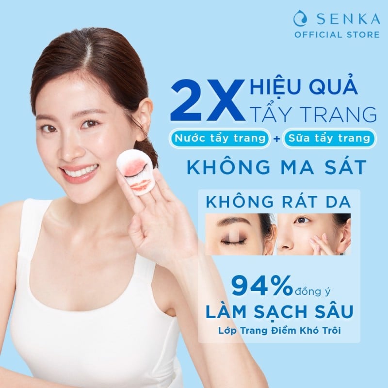 Nước Sữa Tẩy Trang 2 lớp Senka A.L.L. Clear Milky Water 230ml