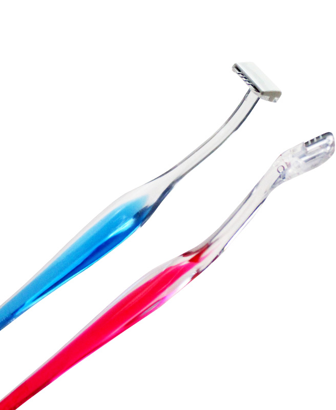 Set 2 dao cạo lông mày lưỡi ngẵn KAI - Hàng Nhật nội địa