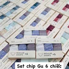 Set 6 quần chíp Gu size XL mẫu 4 - Hàng Nhật nội địa