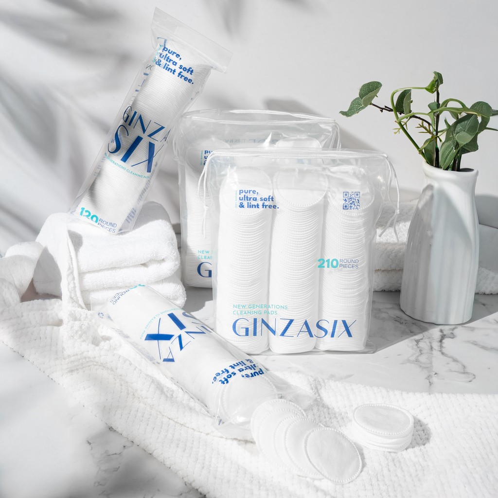 Bông tẩy trang GinzaSix Cotton 210 miếng