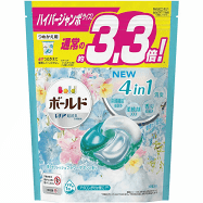 Hộp viên giặt & xả Gelball 4D túi 56 viên màu xanh hương thảo mộc- Hàng Nhật nội địa