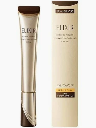 Kem dưỡng Retinol cải thiện 11 loại nếp nhăn sâu  ELIXIR RETINOL POWER WRINKLE SMOOTHING CREAM 22G - Hàng Nhật nội địa