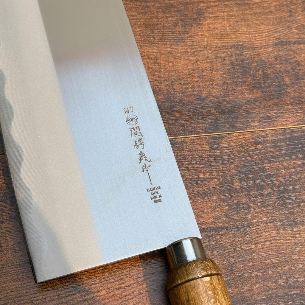 Dao chặt cán gỗ cao cấp Nikken Tsubazo 20.5 cm (Made in Japan) - Hàng Nhật nội địa