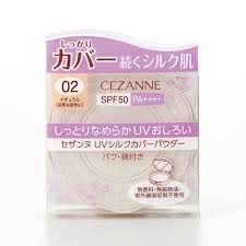 Phấn Phủ Cezanne UV Silk Cover Powder Che Khuyết Điểm Chống Nắng SPF 50 PA++++ tone 02 ( da tự nhiên) - Hàng Nhật nội địa