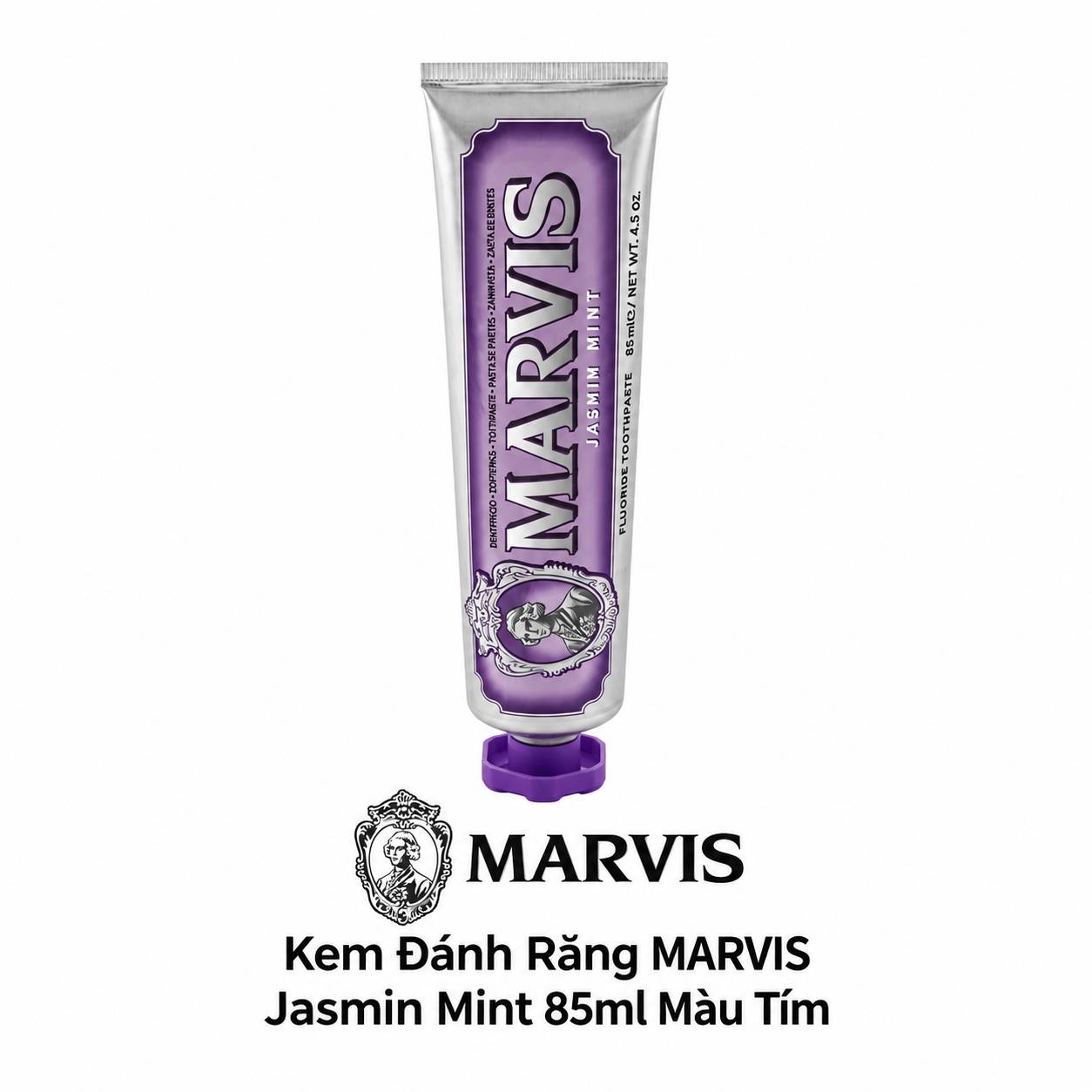 ( Ý) Kem Đánh Răng MARVIS Jasmin Mint 85ml Màu Tím (Hương Hoa Nhài và Bạc Hà)