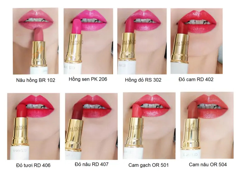 Son Lì Cezanne Không Chì Mềm Mịn Lasting Lip Color 504 (cam nâu) - Hàng Nhật nội địa