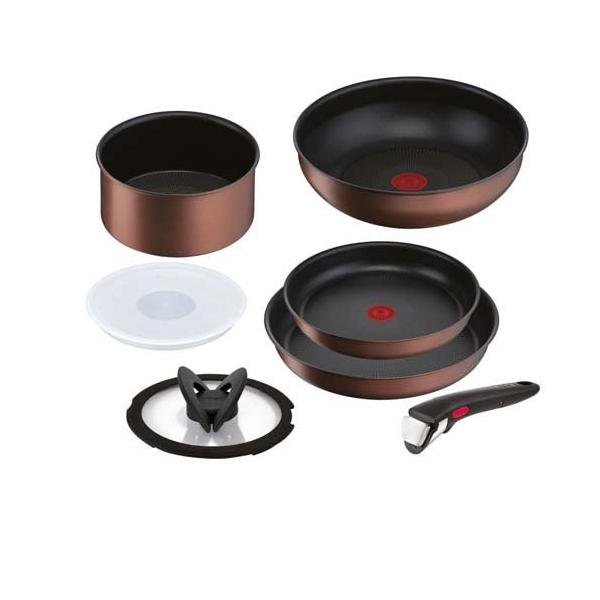 T-Fal Bộ nồi chảo 7 món chất liệu chính hợp kim nhôm - Hàng Nhật nội địa