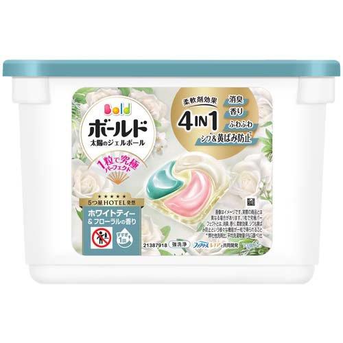 Viên giặt xả đa năng 4in1 P&G Bold 13 viên hương hoa trà trắng - Hàng Nhật nội địa