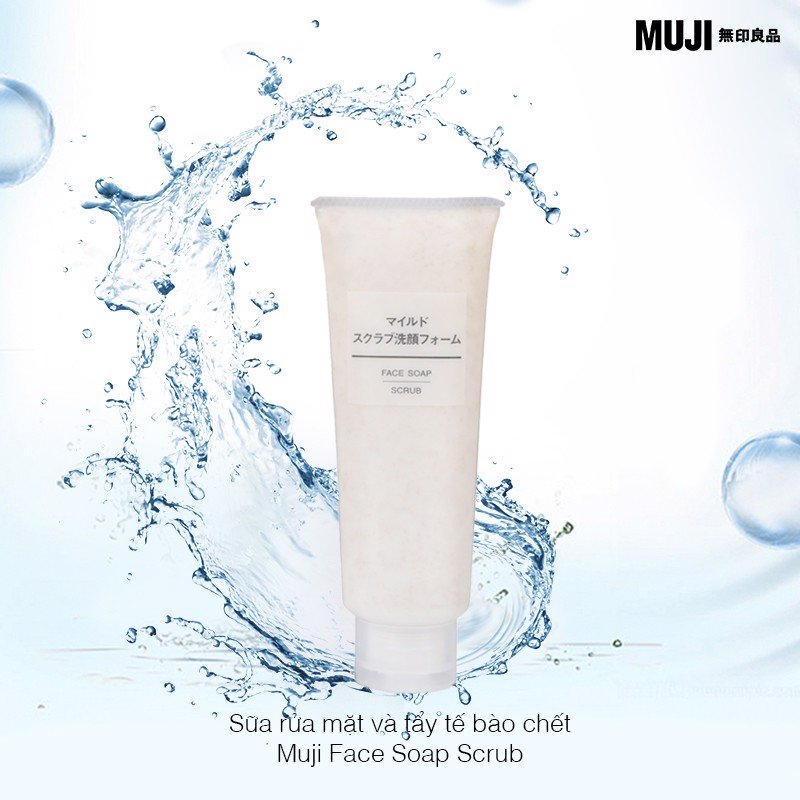 Rửa Mặt Tẩy Tế Bào Chết Muji Face Soap Scrub 120gr - Hàng Nhật nội địa