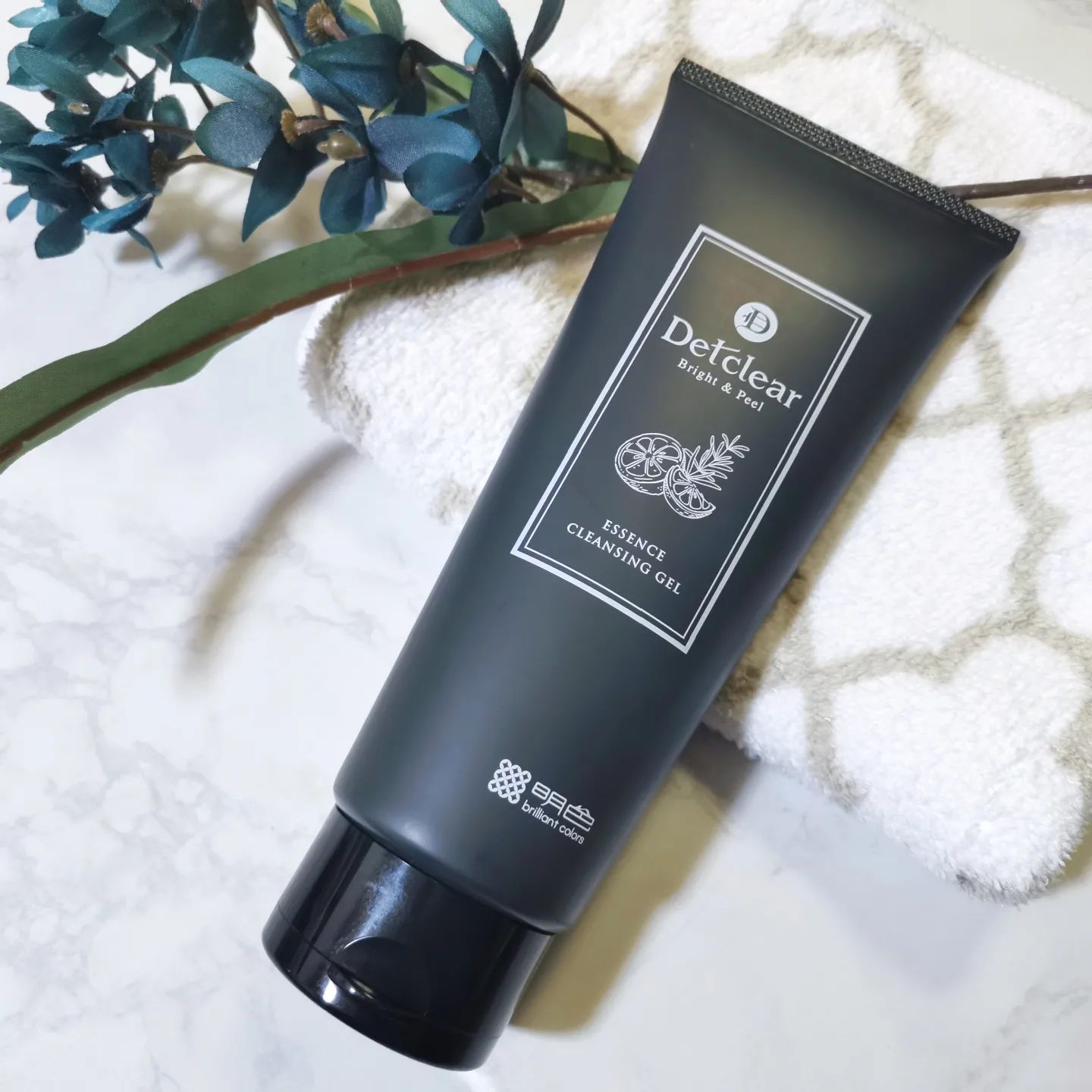 Gel Rửa Mặt, Tẩy Tế Bào Chết, Tẩy Trang Meishoku Detclear Bright&Peel Essence Cleansing Gel ( Charcoal Clay) 180ml - Hàng Nhật nội địa