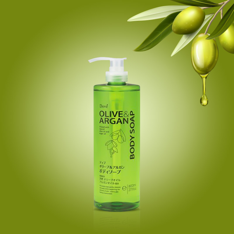 Sữa tắm chiết xuất Olive &Argan Deve 800ml