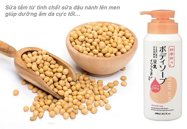 Sữa tắm chiết xuất từ đậu nành Soy Milk 600ml - Hàng Nhật nội địa