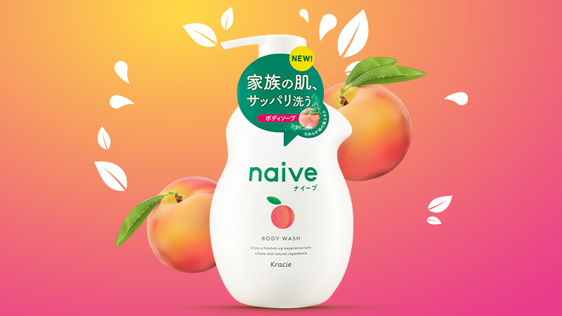 Sữa tắm tạo bọt Navie Foaming Body Wash Kracie 600ml hương đào - Hàng Nhật nội địa