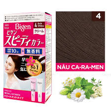 Thuốc nhuộm tóc phủ bạc nhanh 10p Nhật Bản Bigen Speedy Color Cream màu 4 (nâu hạt dẻ) - Hàng Nhật nội địa
