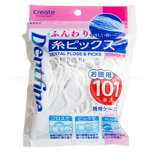 Tăm chỉ nha khoa CREATE Dental Floss & Picks Gói 101c - Hàng Nhật nội địa
