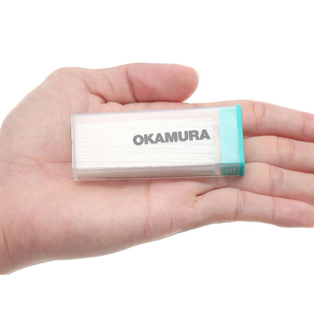 Tăm nhựa 2 đầu Okamura dạng hộp 140 cây (2 hộp) - Hàng Nhật nội địa