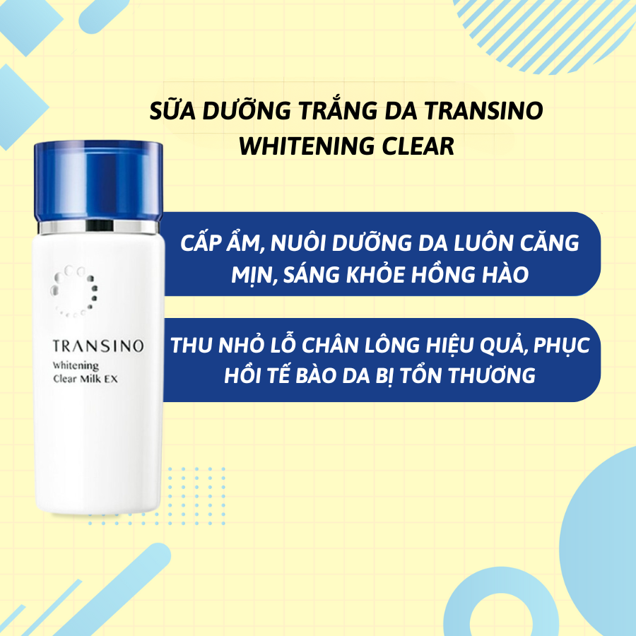 Combo 6 Bước Dưỡng Da Chuyên Sâu Cho Da Thâm Sạm Nám Mỹ Phẩm Transino Nhật Bản