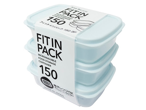Set 3 hộp nhựa nắp dẻo 150ml (màu xanh Mint)