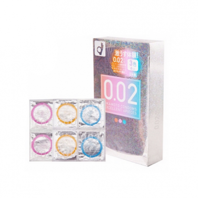 HỘP 6 CHIẾC BAO CAO SU SIÊU MỎNG OKAMOTO CONDOMS 0.02 4547691710529