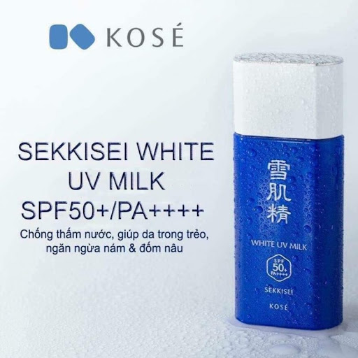 Kem chống nắng Kose Sekkisei White UV Milk SPF 50+ 60g