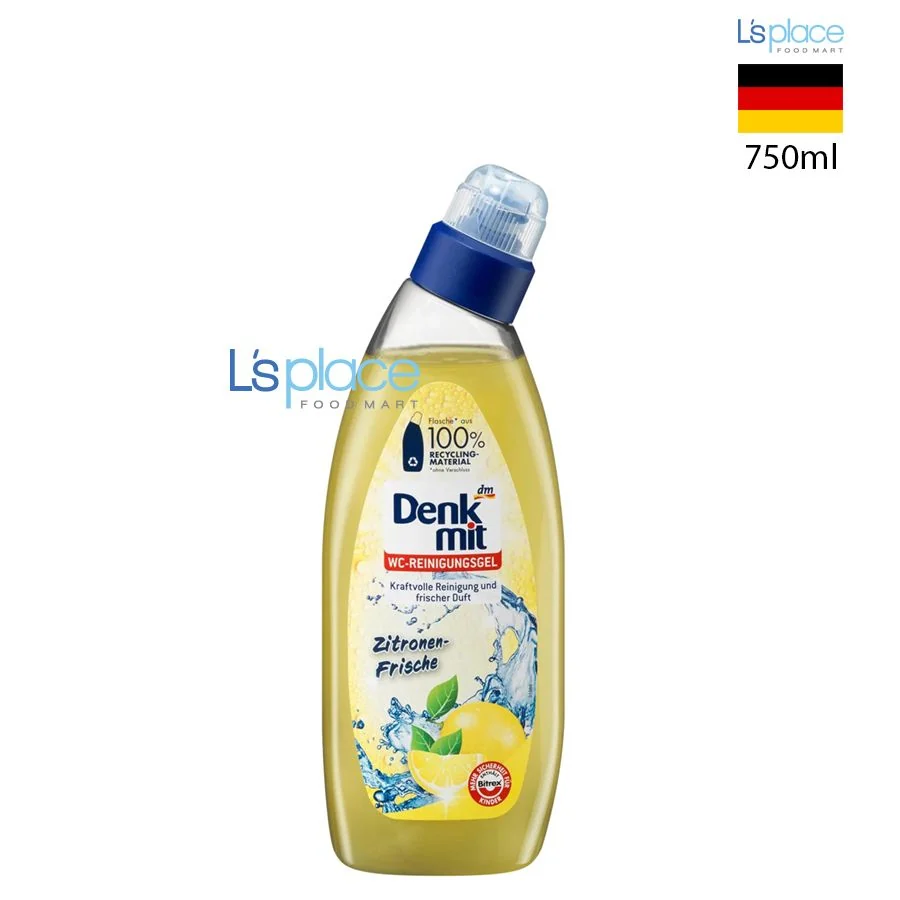 Dung dịch tẩy đa năng nhà vệ sinh, bồn cầu Denkmit 750ml ( hương chanh)