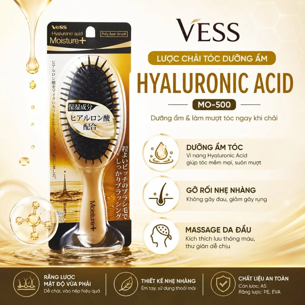 Lược chải tóc gỡ rối Vess MO-500