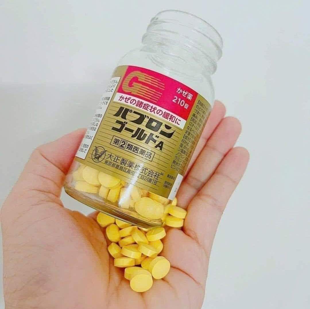 Viên uống hỗ trợ cảm cúm Taisho Pabron Gold A 210 viên – Hàng Nhật chính hãng