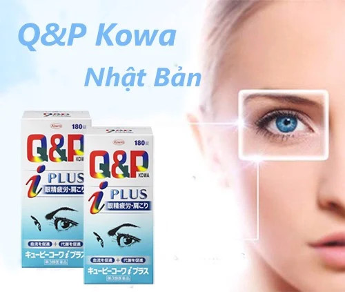 Viên uống bổ mắt, giúp sáng mắt Q&P Kowa Plus 180 viên Nhật Bản