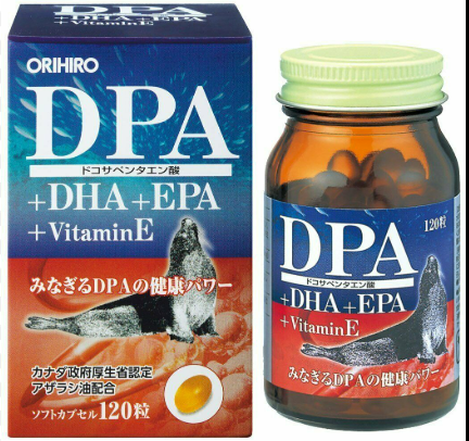 Viên uống bổ não DPA DHA EPA Vitamin E Orihiro 120 viên - Hàng Nhật nội địa