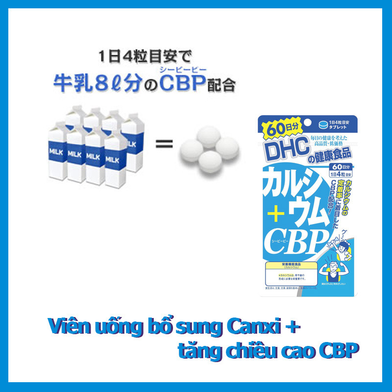 Viên uống bổ sung Canxi DHC Calcium + CBP 360 viên ( 90 ngày)- Hàng Nhật chính hãng