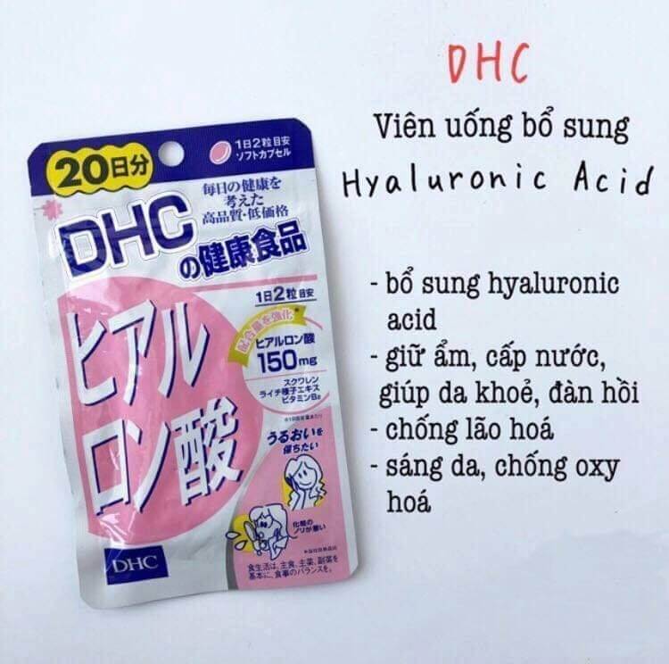 Viên Uống Cấp Nước DHC 150mg Hyaluronic Acid 20 Ngày ( 40 viên)