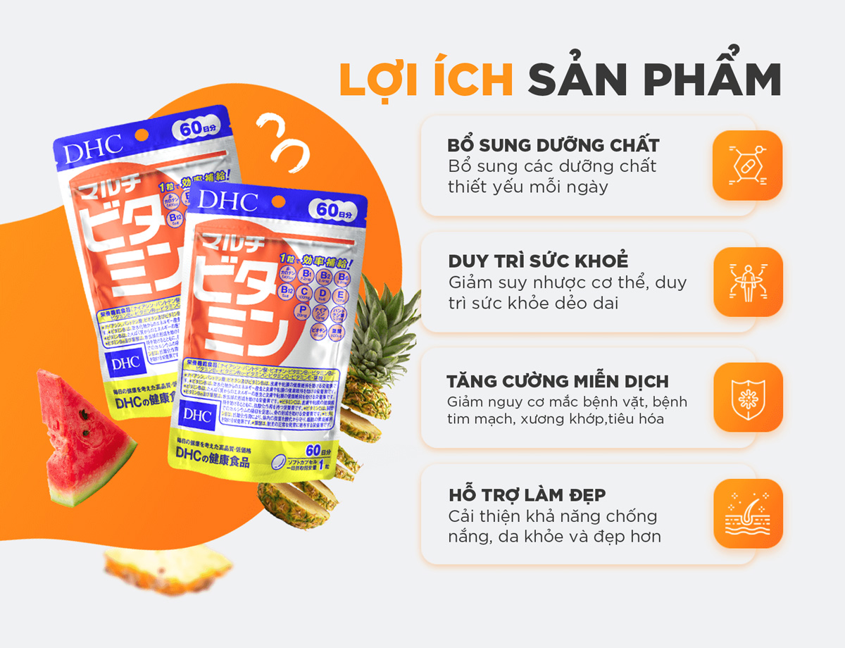 Viên Uống Vitamin Tổng Hợp DHC Multi Vitamin - Hàng Nhật nội địa