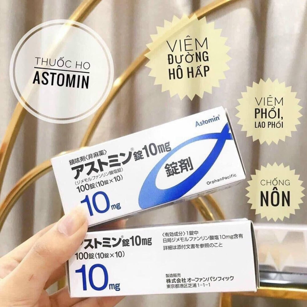 Viên uống trị ho Astomin 10mg hộp 100 viên - Hàng Nhật nội địa