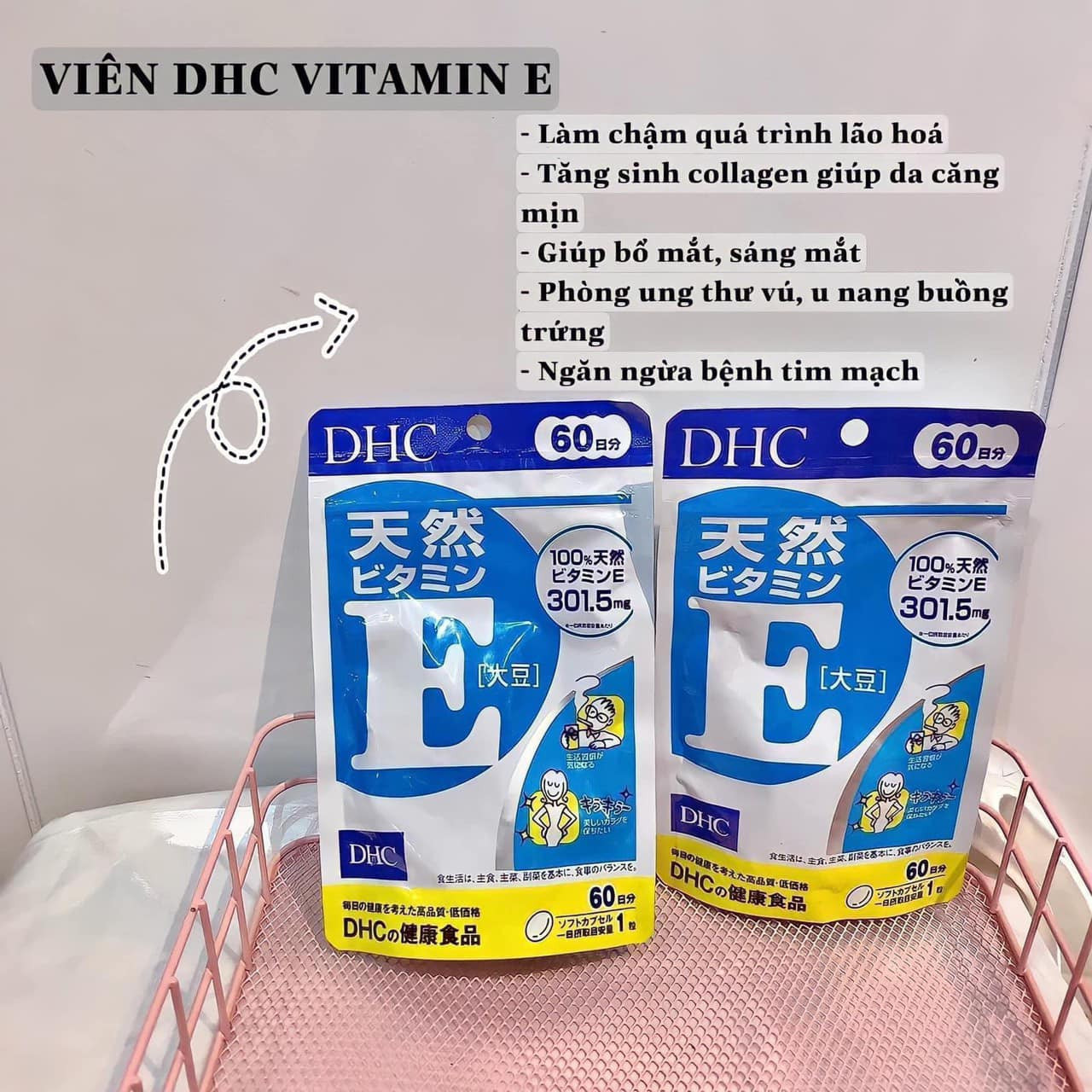 Viên uống bổ sung Vitamin E DHC - Hàng Nhật nội địa