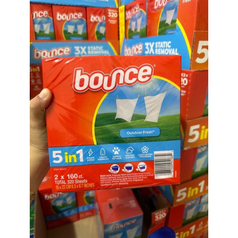 Giấy thơm làm mềm vải dùng cho máy sấy Bounce Outdoor Fresh 80 (Mỹ)