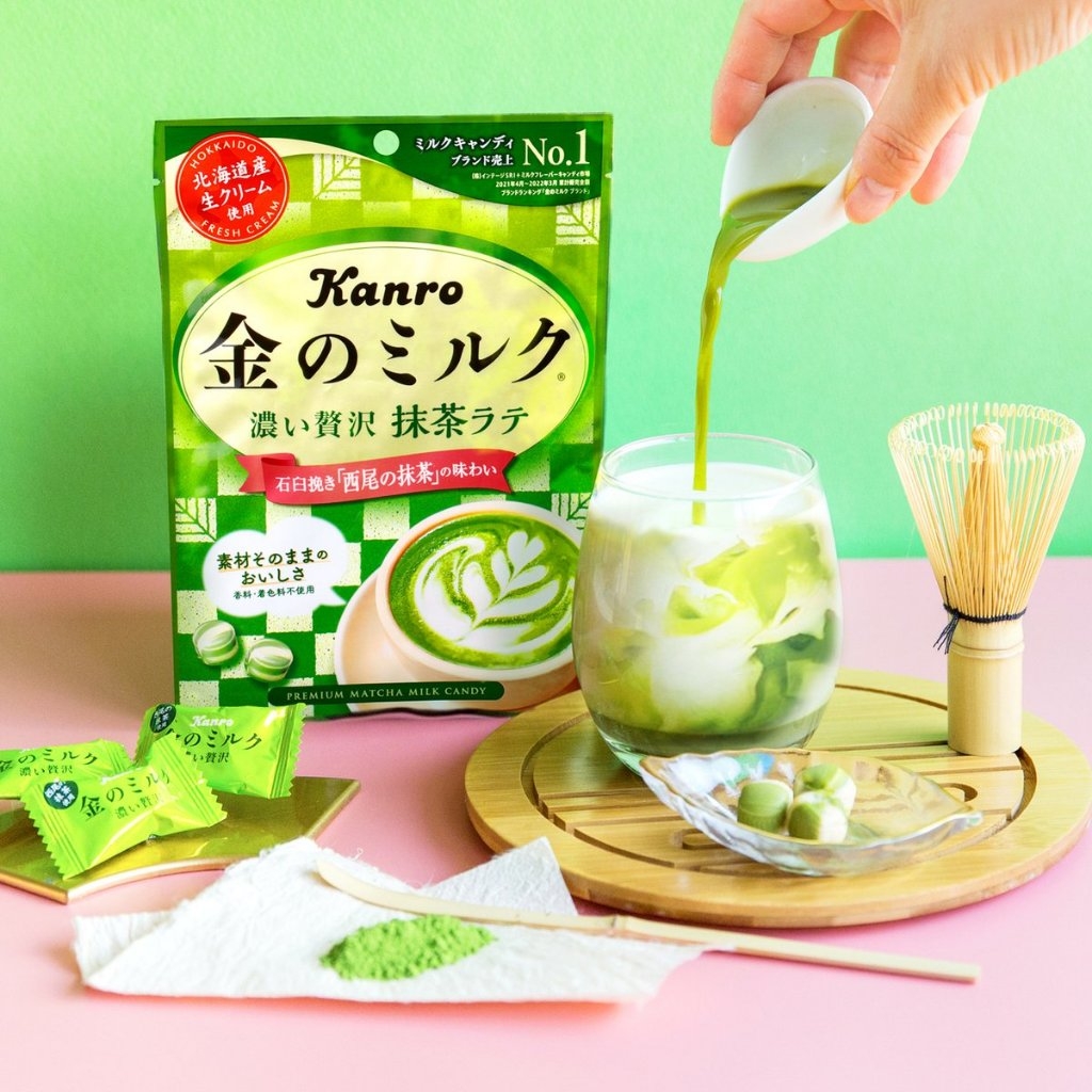 Kẹo Sữa Trà Xanh Matcha Kanro 70G - Hàng Nhật nội địa