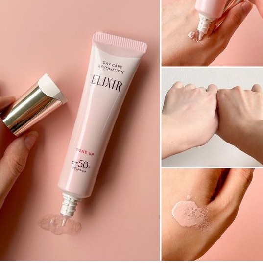 Sữa Chống Nắng Elixir Nâng Tông, Ngừa Lão Hóa 35g - Hàng Nhật nội địa